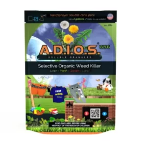 organic natural weed killer lawn weed control A.D.I.O.S. herbicide